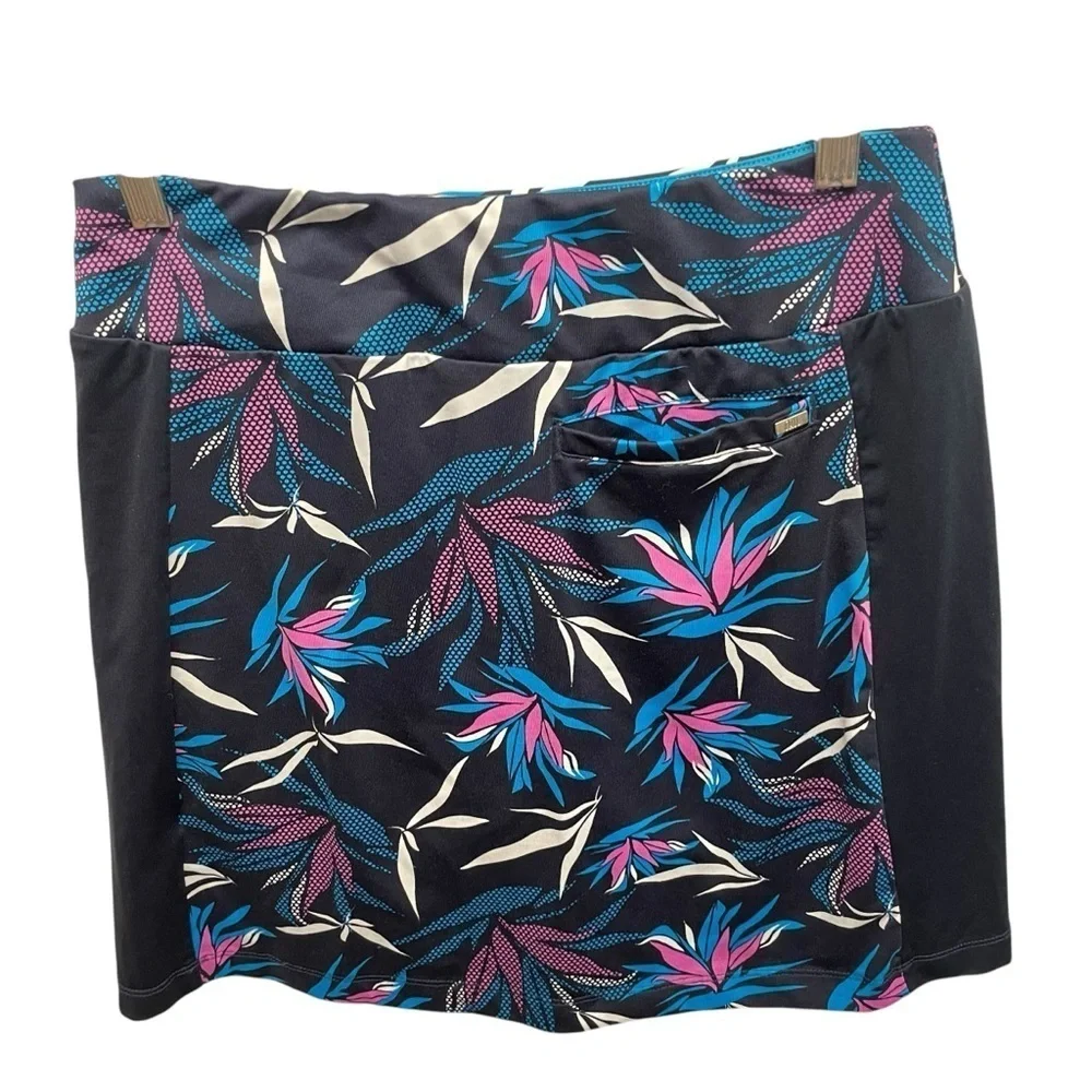 Tail women’s golf skort pickleball tropical print size XS zipper pockets